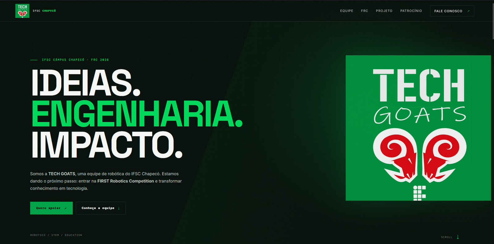 Preview do projeto Tech Goats